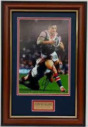Sonny Bill Williams Sydney Roosters Signed Action Photo Framed Memorabilia