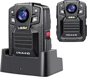 CAMMHD 4K Body Worn Camera, 256GB Wearable Video Camera with Night Vision, Body Cam 2 Batteries Working 10H, Police Security Bodycam for Personal Home Outdoor Law Enforcement