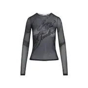 [Jean Paul Gaultier] Jean Paul Gaultier-Black Sequins Polyamide Top-Donna XS STAND