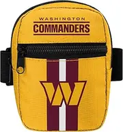 FOCO Pick Your NFL Team Stripe Tumbler/Travel Mug Fanny Pack, Top & Front Zippered Pockets, Maroon