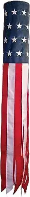 In the Breeze Stars and Stripes 60 Inch Windsock - Embroidered 60