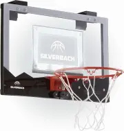 23" LED Light-Up over the Door Mini Basketball Hoop Includes Mini Basketball and