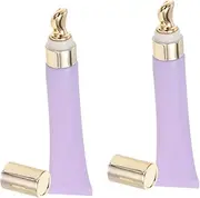 2pcs Purple Frosted Eye Cream Makeup Cream Tool Refillable Cream Tube Cosmetic Tube Eye Cream Tube for Women Essential Oil Dispenser Empty Essential Oil Tube Travel Tubes Pp Violet