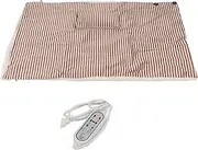 One Heated Warm Shawl 3 Settings Temperature Timing Function Plush Warming Blanket for Office and Home Brown USB Heated Shawl Electric Heated Blanket Heat Level Settings (Brown)