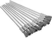 TIDTALEO Industrial Use Wire Brush 10pcs Stainless Steel Brush Long Handle for Cleaning Welding and Automotive