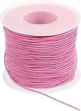 uxcell Elastic String for Bracelet 164 Ft/50 Meter Length 0.8 mm Dia, 1 Roll Sturdy Stretchy String Cord for Jewelry Making Necklace Beading Craft DIY, Pink
