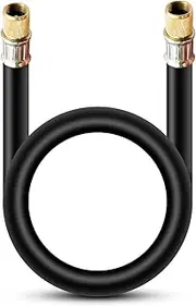 Upgraded 1/2 Inch HVAC Hose, High-Flow Refrigerant Hose 6', 1/2" to 1/2" Fittings Vacuum Certified Refrigerant Hoses, 20 Microns Vacuum, Black