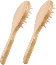 Baluue Long Handle Scalp Comb for Women's Hair Shampoo Massage Brush Curly Hair Styling Brush Soft Bristles
