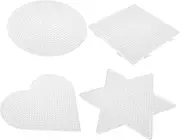 CHICAMPERA 4pcs Transparent Geometric Templates for DIY Stencil Puzzle Enhance Creativity and Spatial Skills with Safe Materials for Home School and Kindergarten Educational Fun