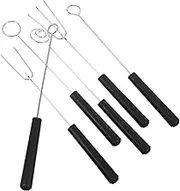 Holibanna Stainless Steel Dipping Forks 6pcs Cheese Fondue Forks Multi-use Fruit Baking Supplies Comfortable to Hold Kitchen Gadgets