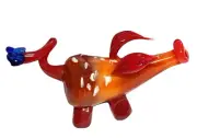 Hand Blown Glass HANDMADE Art Figurine PIG # 4970