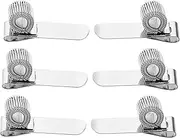 CIMAXIC 6pcs Portable Single-Hole Pen Holder Travelers Notebook Clip Pen Holder for Clipboard Outdoor Notebook Clip Clips for Notebook Pen Multifunctional Pen Clips Silver Stainless Steel