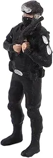 Miniature Policeman Model Scale Resin Figure for Micro Landscape Decor Halloween Collectible Officer Figurine for Desktop Scenes and Creative Displays