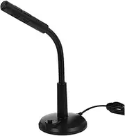 Kisangel Adjustable Microphone for Computer Desktop Laptop Versatile Chat Mic Stable Base Material for Streaming Gaming Singing