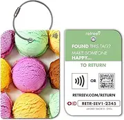 retreev™ Smart Luggage Tag | NFC & QR Code Luggage Tag with Secure Messaging - Icecream