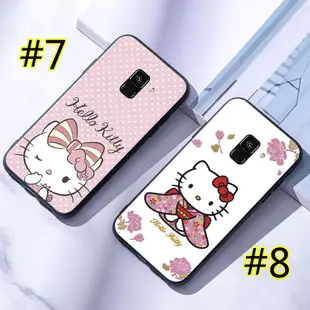 SAMSUNG 三星 Galaxy A6 A8 Plus A7 A9 2018 矽膠手機殼適用於 Hello Kitty