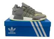 Adidas NMD V2 Men Size 9 Running Shoe Gray White Athletic Lifestyle Sneaker
