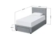 SOUTHAMPTON King Single Bed with Drawer