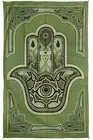 Zest For Life Hamsa Hand Tapestry Green 52x80"