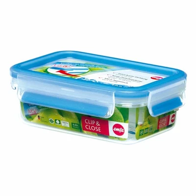 Emsa Clip & Close Food Storage Container, 0.55L, Bread Box Food Dispenser 508538
