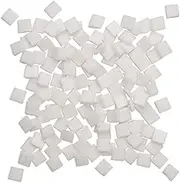 Mandala Art MTSNO Mosaic Glass Tiles Mini Mosaics Glass Tiles 1 kg, Snow White, 1cm x 1cm