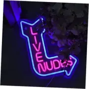 Neon Sign for Wall Decor Man Cave Bar Beer Home Art Neon Light LED Blue+Pink