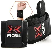PICSIL Cross Training Wrist Wraps, Strong Wrist Support with Thumb Loop, Flexible Wrap Made of Stretch Cotton, Ideal for Weightlifting, Boxing, Workout, for Men and Women