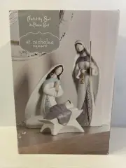 Nativity Set 3-Piece Set Kohl's Christmas St. Nicholas Square *NEW*