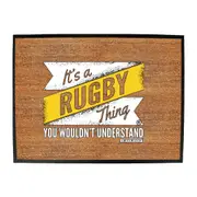 Uau Its A Rugby Thing - Funny Novelty Doormat Man Cave Floor mat