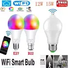 12W 15W Wifi Smart Bulb E27 B22 PIR Sensor Motion LED Light Lamps Globe Bulbs