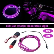 2M Purple LED Car Interior Decor Trim Atmosphere Wire Strip Light Accessories US (for: Porsche)