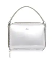 Courrèges Cloud Chained Logo Plaque Shoulder Bag One size silver