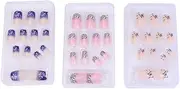 EXQUIMEUBLE 72pcs Fake Nails for Women Manicure Nail Tips Beautiful Prints Comfortable Plastic Suitable for Home