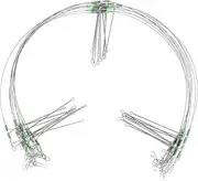 10pcs Fishing Leaders, High-Strength Stainless Steel 70LB 2/3/4/5 Arms Wire Leader, Saltwater Tackle Rigs Fishing Leader Line Rig with Snaps Luminous Beads for Lures Bait Hooks