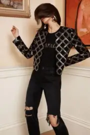 BNWT SASS & BIDE "Monaco Nights" Sequin Embellished Jacket - Size 6 - $650