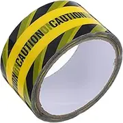 CATIEBYE 1Roll Caution Safety Tape Yellow Warning Tape for Walls Floors and Equipment Self Adhesive Barrier Tape for Road Works and Construction Sites