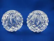 NIB- PAIR OF WATERFORD CRYSTAL CANDLE HOLDERS 2.5” LEADED HAND CUT DIAMONDS