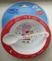 Peppa Pig Bowl And Spoon Set - Love you to the moon and back