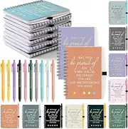 Resurhang 30 Set Employee Appreciation Gift May You Be Proud of The Work You Do Spiral Notebook Journal with Sticky Note Notepad Motivational Ballpoint Pen Bulk for Teacher(Multicolor)