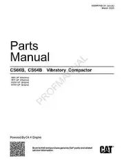 Caterpillar Cat CS64B CS66B Vibratory Compactor Parts Catalog Manual
