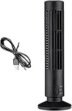 Tower Fan | Portable Oscillating Tower Fan | USB Rechargeable Desktop Tower Fan | Electric Fans Quiet Cooling | Bladeless Floor Fan | Standing Fan for Home Officee