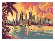 Brisbane Retro Canvas Print