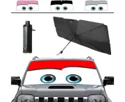 Coricha Windshield Sunshade Umbrella Brella Shade for Car Sun Shade Cover 31 * 57" As Seen on TV UV Block Front Window Heat Insulation Protection (Red Eyes