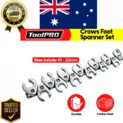 13 PC Metric Crows Foot Spanner Set Flare Nut Type Crowsfoot 3/8" Drive 10-22mm