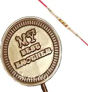 Ghasitaram Gifts Rakhi Gifts for Brothers Rakhi Chocolate Set of 4 Best Brother Chocolate Lollies with Pearl Rakhi