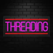 Threading Sign for Business Displays | LED Flex Neon | 32"W x 13"H x 1"D