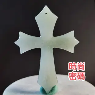 ⛪時尚密碼⛪天然緬甸玉 A貨翡翠  冰淡底色 十字架 【92jade 就愛翡翠】翡翠十字架 玉十字架  玉佩玉墬項鍊