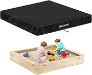 SIMPHAUS Sandpit Cover 200 x 200 x 20 cm Waterproof Cover for Sandpit Protective Play Box with Drawstring, Windproof 420D Oxford, Tarpaulin for Whirlpool Garden, Sandpit Balcony, Sandbox