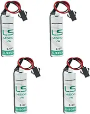 QULONG (4-Pack LS14500 3.6V 2600mah AA Li-SOCl2 Battery Non-Rechargeable Lithium Battery Replacement for TL-5104, TL-5104/S, TL4903, TL4903S with Black Plug