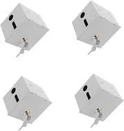 Pcs Lockable Security Box Outdoor Plug Cover Weatherproof Electrical Plug Protector Iron Outdoor Electrical Cover Childproof Design